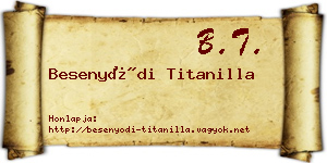 Besenyődi Titanilla névjegykártya